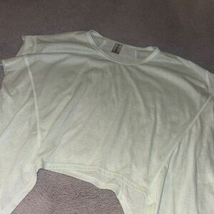 Elegant Light Green Short Sleeve Top